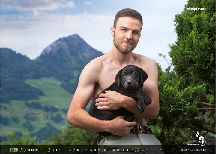 Actual product image Swiss Farmers' Calendar Boys 2025 (56 x 40 cm, German, French, Italian, English)