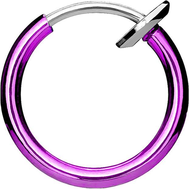 Image du produit Star Piercing Faux anneau nasal violet avec revêtement en titane (Acier chirurgical 316L, sans laiton)