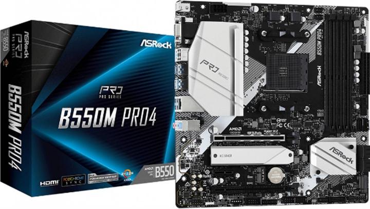 Productafbeelding AsRock B550M Pro4 (AM4, AMD B550, mATX)