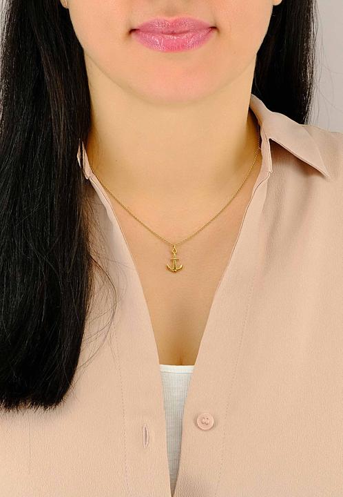 Image du produit Muau Pendant anchor yellow gold 750, 21x11mm (Or jaune 750/18K)