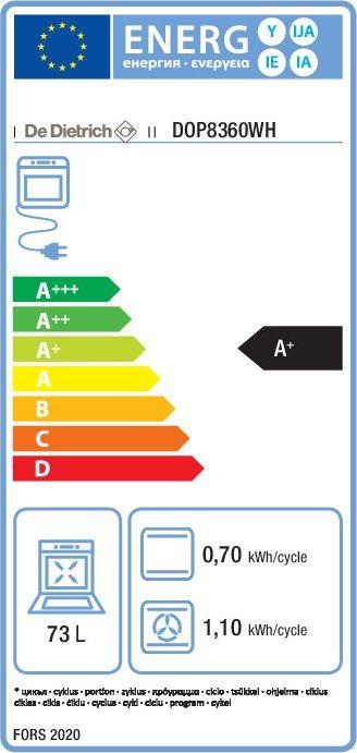 Energy Label De Dietrich DOP 8360 WH