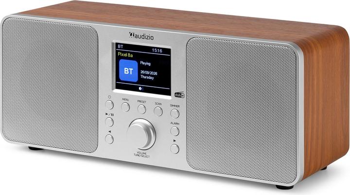 Produktbild Audizio DAB+ Radio Genua Silber, Radio Tuner: FM, DAB+ (DAB+, FM, Bluetooth)