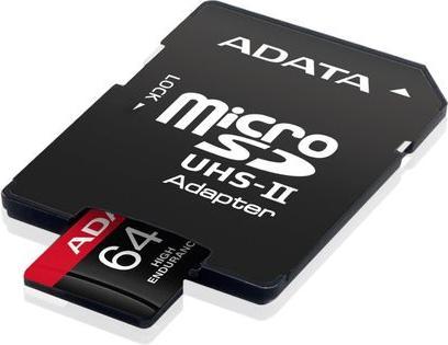 Image du produit Adata Carte microSDXC haute endurance 64 Go (64 Go, microSDXC, U3, UHS-I)