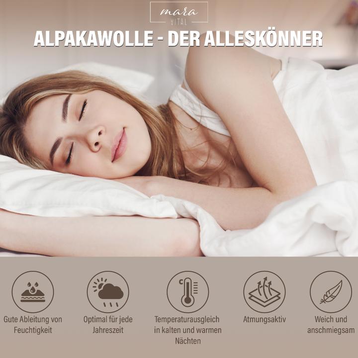 Image du produit Mara Vital Couette en alpaga (1008 g, 155 x 220 cm, 100 x 135 cm, 200 x 210 cm, 135 x 200 cm)