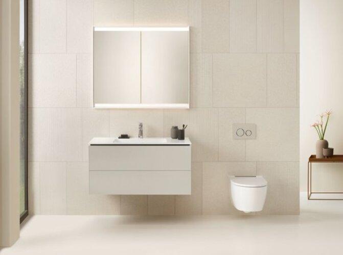 Produktbild Geberit ONE Spiegelschrank mit ComfortLight, 2 Türen, Unterputzmontage, 105x90x15cm, 505.804.00.