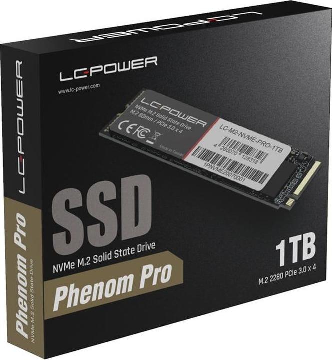 Actual product image LC-Power SSD Flash Phenom Pro M.2 NVMe 1000 GB (1000 GB, M.2 2280)