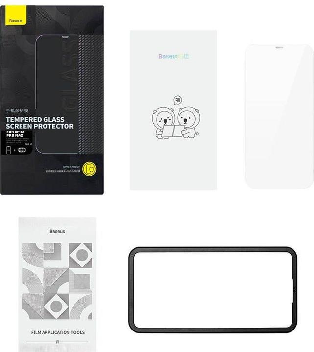 Image du produit Baseus Verre trempé HD Schott avec filtre anti-poussière pour iPhone 12 Pro Max (1 pièce(s), Apple iPhone 12 Pro Max)