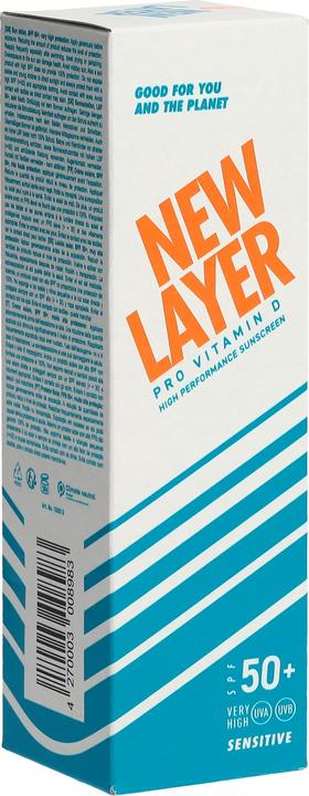 Actual product image New Layer Pro Vitamin D High Performance Sun Cream SPF50+ sensitive (Suntan cream, SPF 50+, 200 ml, 252 g)