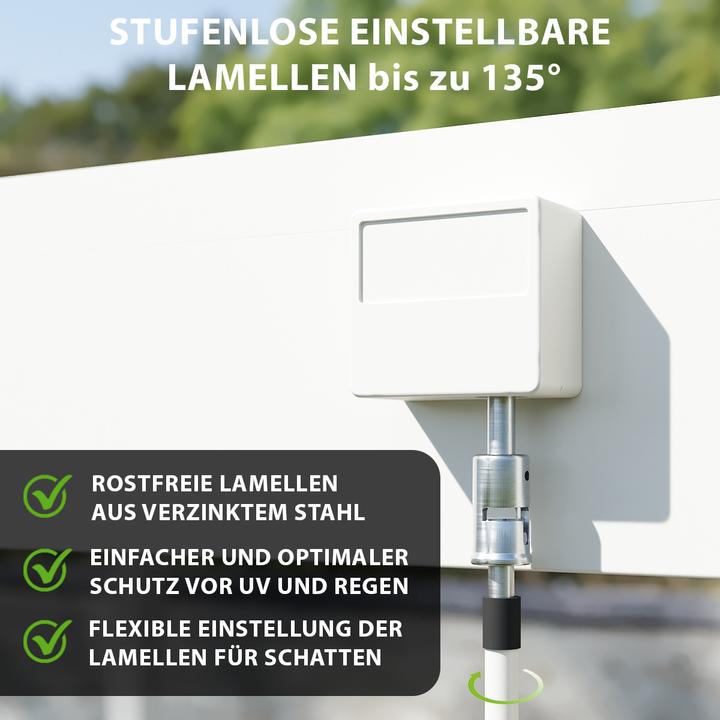 Produktbild Weide Classic | Aluminium Pavillon | 3 x 4 M | Lamellendach weiss | Pergola freistehend (300 cm, 400 cm)