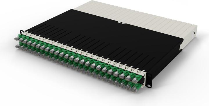 PATCHBOX one / 8RU / Cat 6A, STP, 0.8 m, Grün (STP, CAT6a, 0.80 m)