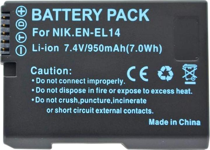 Immagine prodotto AccuCell Akku Nikon D3300, EN-EL14A, EN-EL14, EN-EL14e (Batteria della fotocamera)