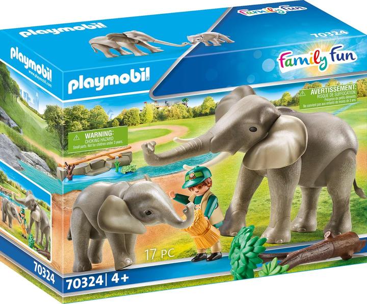 Image du produit Playmobil Les éléphants dans les enclos extérieurs (70324, Playmobil Family Fun)