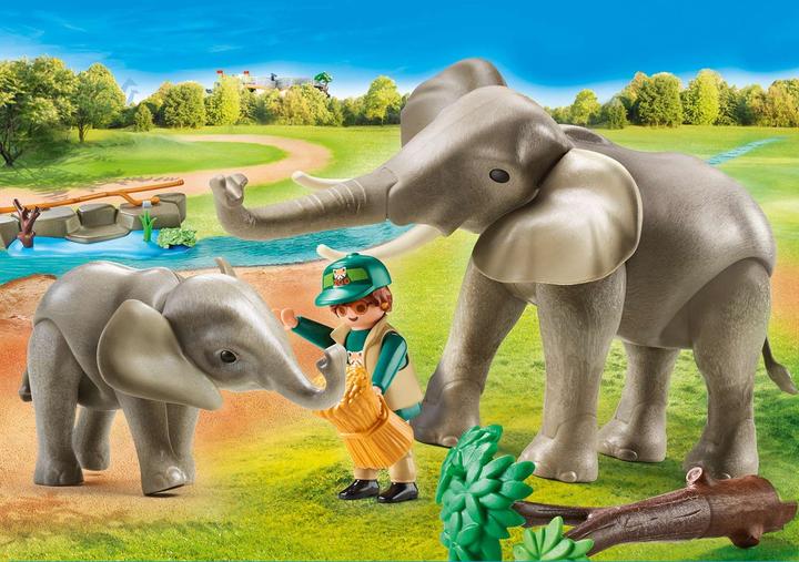 Image du produit Playmobil Les éléphants dans les enclos extérieurs (70324, Playmobil Family Fun)