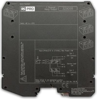 Actual product image Rs Pro Safety Relay Safety Relay, 5V, Single Chann