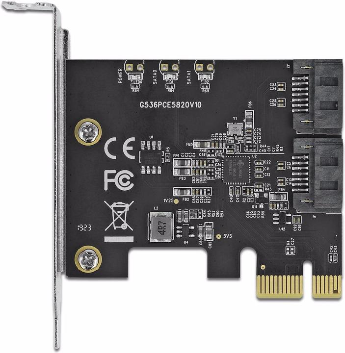 Image du produit Delock Adaptateur de bus hôte 2 ports SATA PCIe
