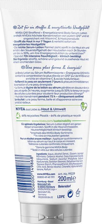 Actual product image NIVEA Q10 Firming + Energizing Body Serum-Lotion (Body lotion, 200 ml)