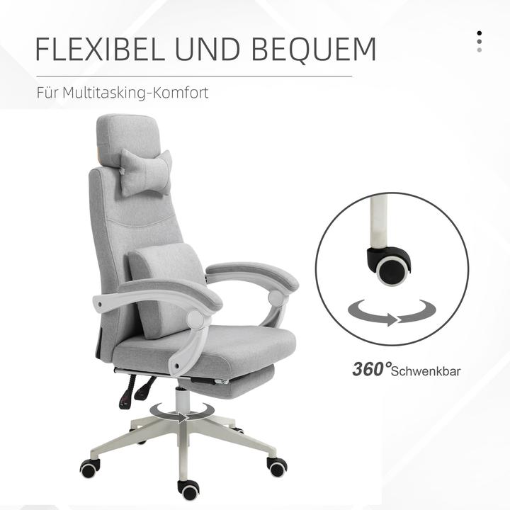 Image du produit Vinsetto Siège de travail avec repose-pieds
