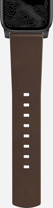 Actual product image Nomad Modern Connector Strap (44 mm, Leather, Stainless steel)