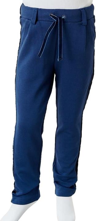 Actual product image VidaXL Children's trousers with black trims navy blue (116)