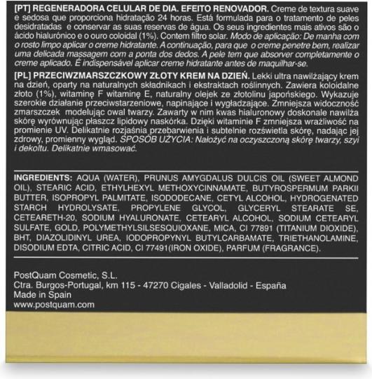 Image du produit Postquam crème de jour or 50ml (50 ml, Crème de jour)