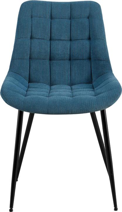 Image du produit CLP Chaise de salle à manger Sardna revêtement velours côtelé rembourré avec dossier