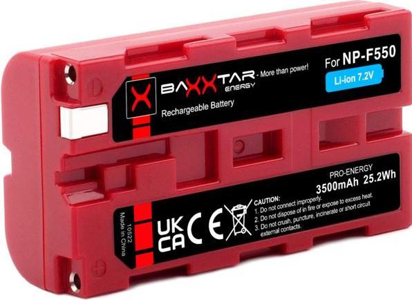 Productafbeelding Baxxtar Oplaadbare batterij NP-F550 3500mAh (Batterij van de camera)
