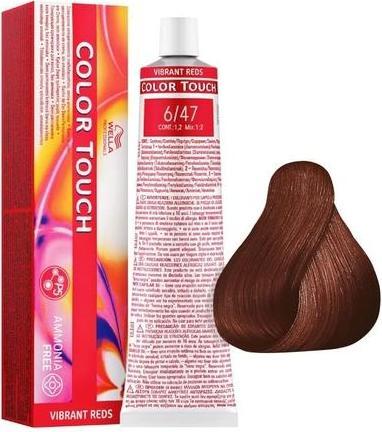 Actual product image Wella Color Touch Vibrant Reds (6/47 dark blonde red-brown 60ml)