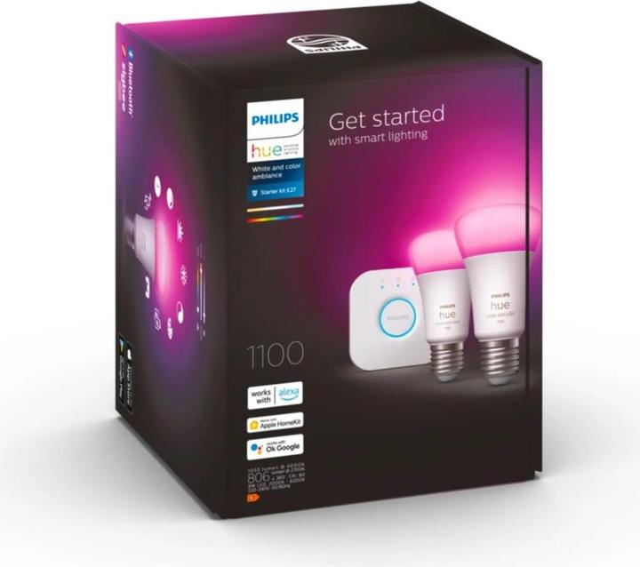 Immagine prodotto Philips Hue Starter Kit (E27, 11 W, 1100 lm, 1 x, F)