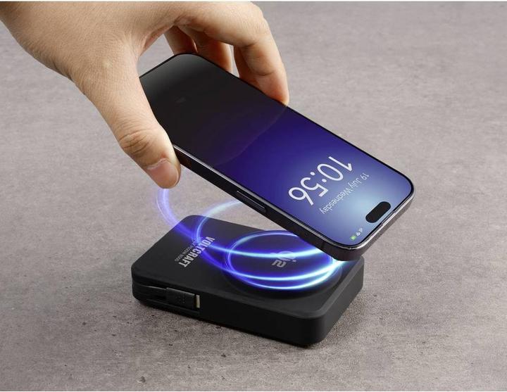Produktbild Voltcraft VC-Qi2 PD20W 8000 Powerbank 8000 mAh Fast Charge LiPo Schwarz Statusa (8000 mAh)