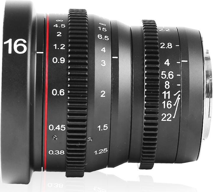 Image du produit Meike Lentille cinématographique 16 mm T2.2-22 MFT (Micro Four Thirds, Micro Four Thirds)