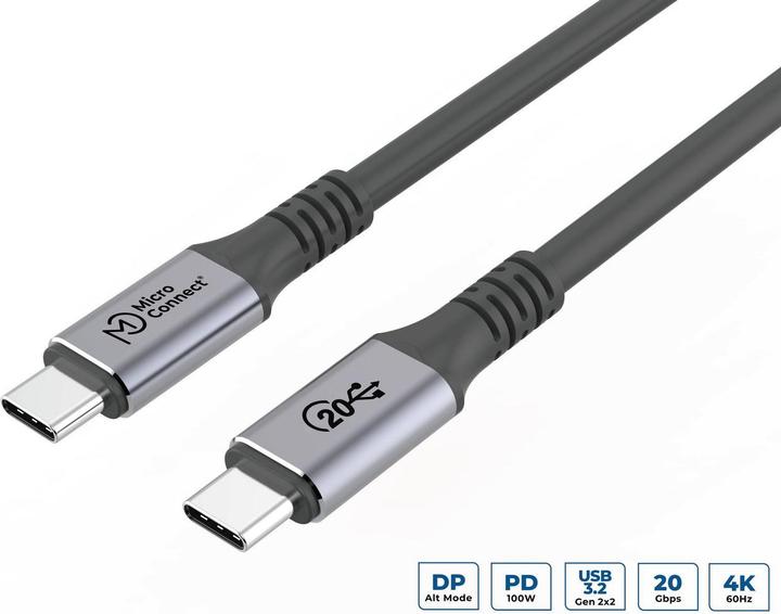 MicroConnect USB C — USB C (4 m, USB 3.2 Gen 2, 20 W)