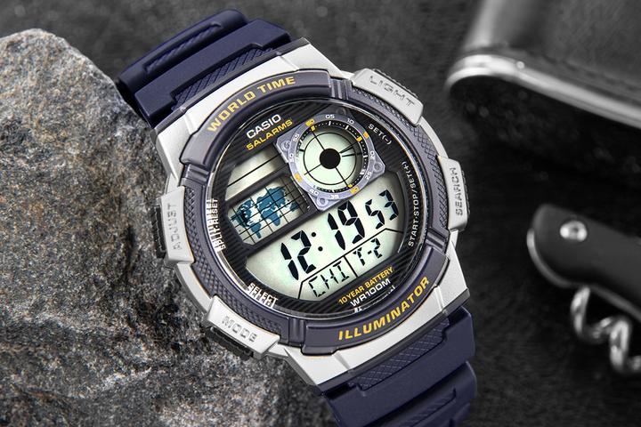 Image du produit Casio Mod. WORLD TIME ILLUMINATOR - 5 alarmes, 10 Year battery (Montre de sport, 43 mm)