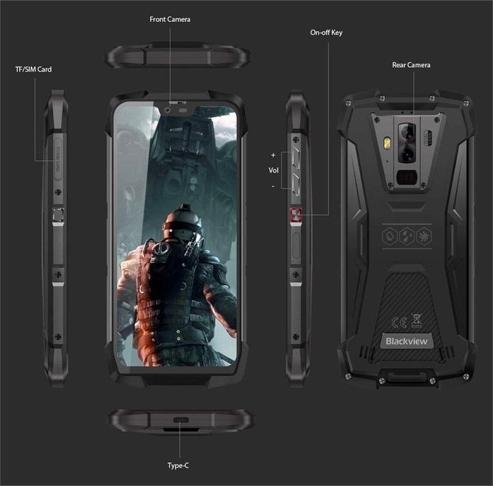 Produktbild Blackview BV9700 Pro (128 GB, Grey, Black, 5.84", Hybrid Dual SIM, 4G)