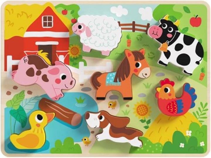 Produktbild Tooky Toy 3D Kinder Holz-Puzzle (8 Teile)