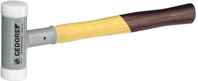 Produktbild Gedore Rückschlagfreier Schonhammer, Ø 40 mm, Hickorystiel, Austauschbare Polyamid-Köpfe (730 g)