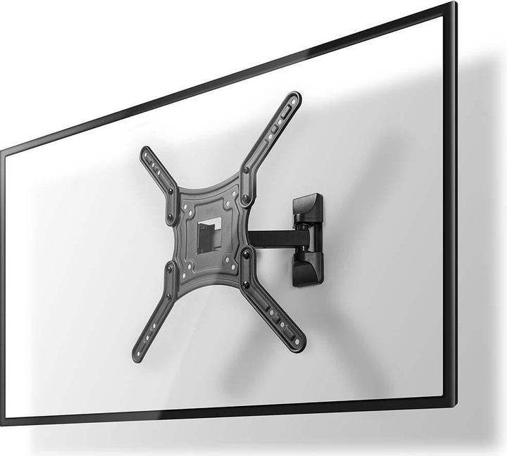 Actual product image Nedis Full-motion TV wall mount - 23-55 " - 30 kg - 67 mm - Tiltable - Rotatable - Steel / Artificial (Wall, 55", 30 kg)