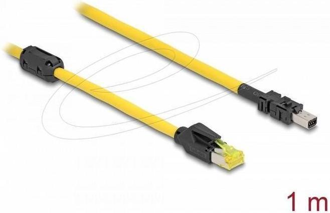 Image du produit Delock Kabel RJ45 Stecker Cat.6 zu Mini I/O 8 Pin D-Form Typ (S/FTP, CAT6, 1 m)