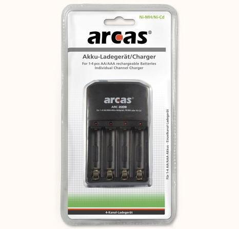 Produktbild Arcas Ladegerät ARC-2009 (1 Stk., AAA, AA, Ladegerät ohne Akku)