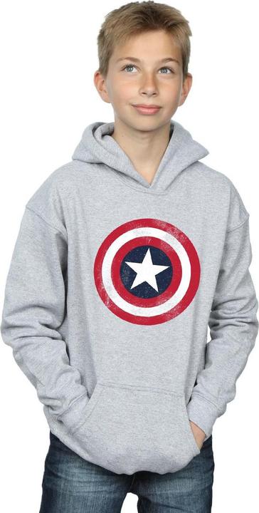 Produktbild Captain America Distressed Shield Kapuzenpullover Jungen (140, 146)