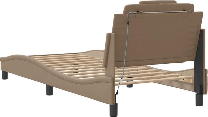 Produktbild VidaXL Bettgestell mit LED Kunstleder (90 x 200 cm)