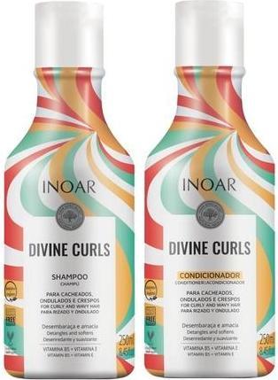 Image du produit Inoar Kit de soins capillaires Divine Curls Shampooing et après-shampooing 250ml (250 ml, Shampoing liquide)