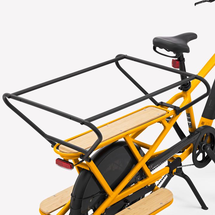 Actual product image Btwin E-cargo bike Cargobike R500E Longtail V2 yellow (44 cm)