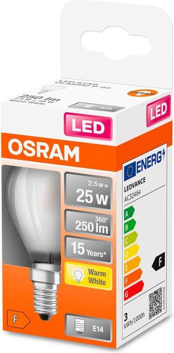 Image du produit Osram Star Classic P25 (E14, 2.50 W, 250 lm, 1 x, F)