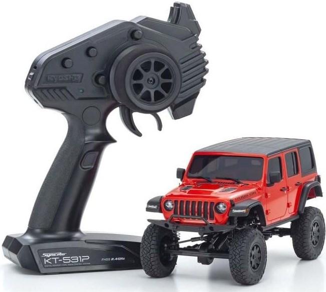 Image du produit Kyosho Scale Crawler Mini-Z Jeep Wrangler Rubicon, Rouge 1:24, ARTR (RTR Prêt à fonctionner)