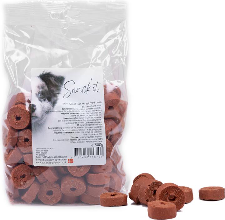Produktbild Yaki Snack'it - Soft Rings w. Salmon 500g - (01-870) (1 Stk., 500 g)