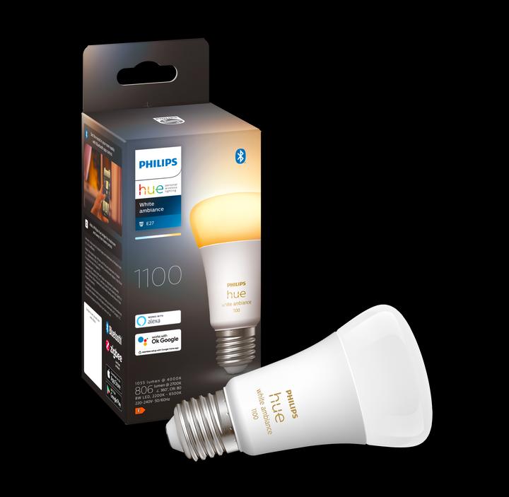 Actual product image Philips Hue White Ambiance (E27, 8 W, 1100 lm, 1 x, F)