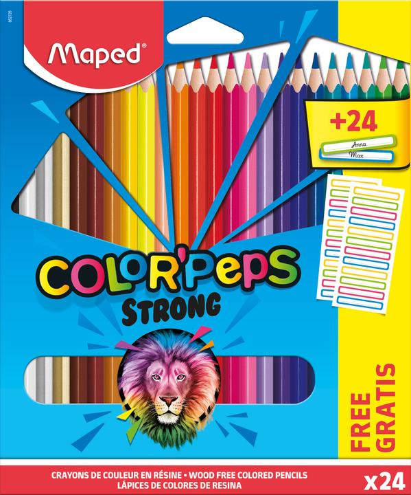 Produktbild Maped Packung mit 24 farblich sortierten Buntstiften mit (Mehrfarbig, 24 x)