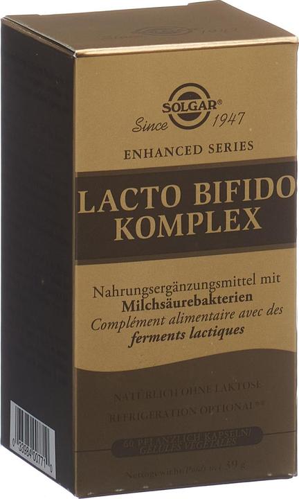 Actual product image Solgar Lacto Bifido Complex (new) Caps (60 Piece, Capsules, 108 g)