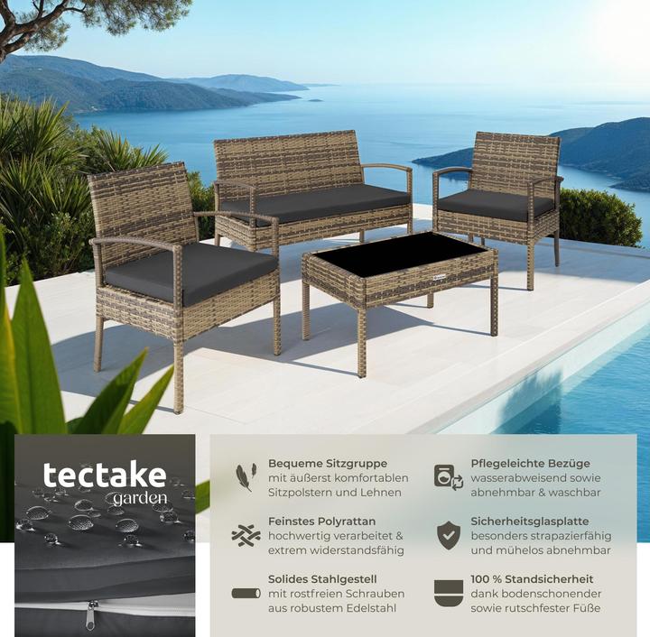 Produktbild tectake Rattan Sitzgruppe