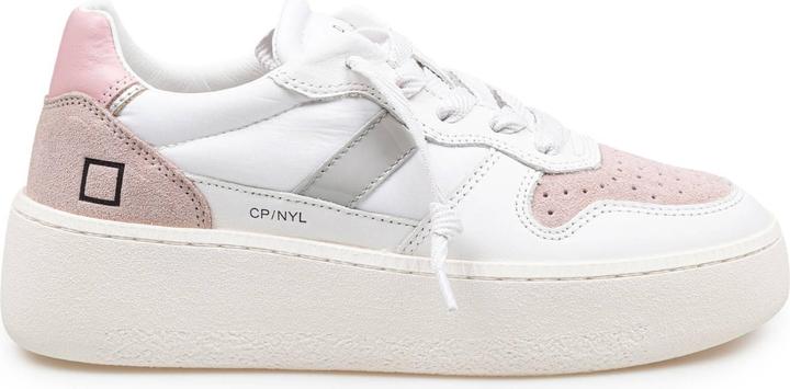 D.a.t.e. D.a.t.e sneakers court platform in leather and suede white and pink (42)